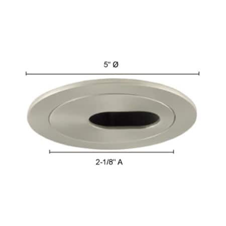 Jesco Aperture Low Voltage Trim with adjustable Slot Aperture- Satin Chrome TM403ST